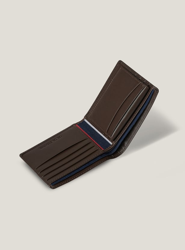 TOMMY HILFIGER Embossed Leather Bi-Fold Wallet