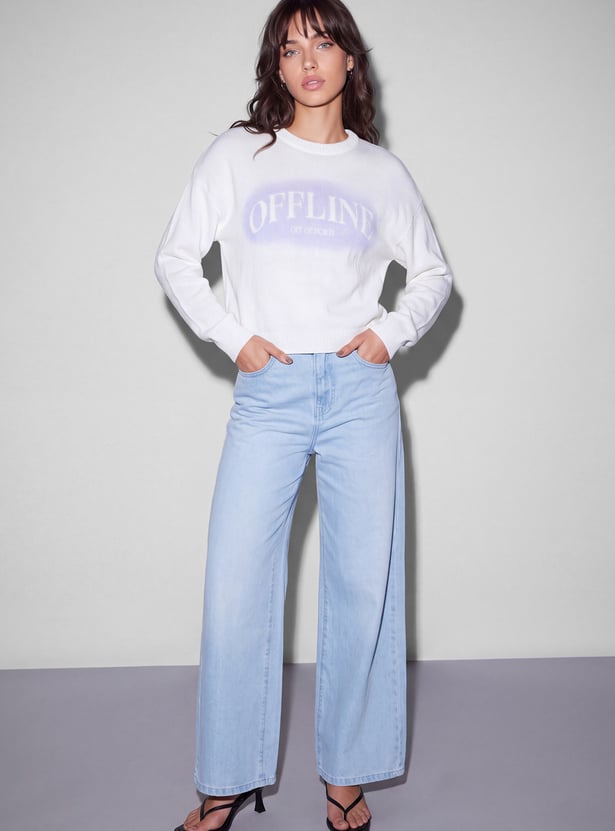 GINGER Typographic Print Sweatshirt