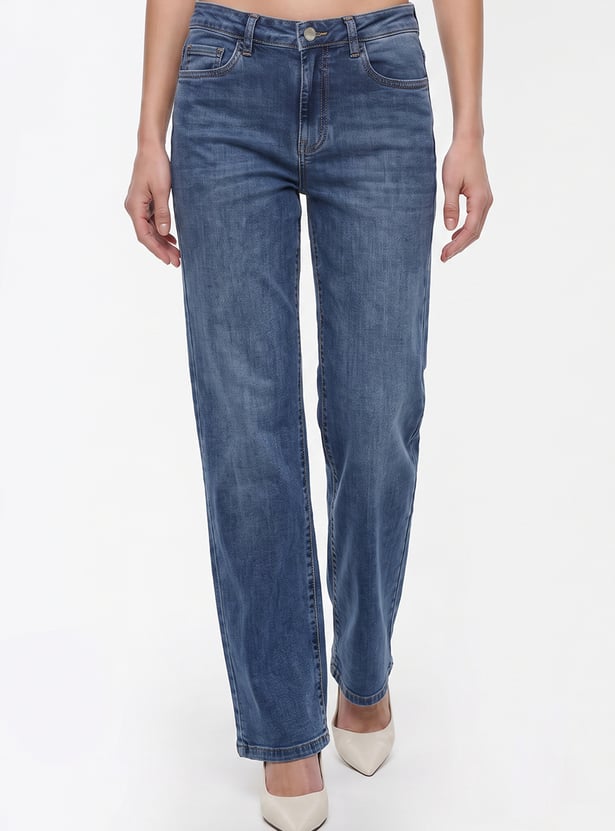 KRAUS Solid Straight Fit Jeans