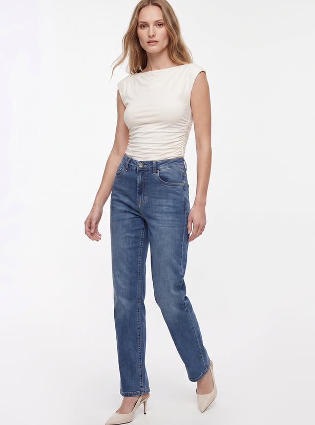 KRAUS Solid Straight Fit Jeans