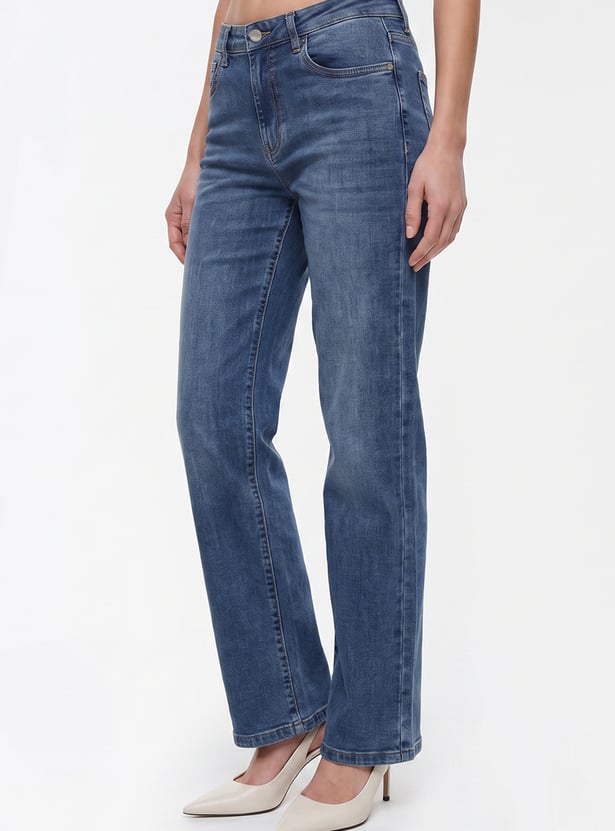 KRAUS Solid Straight Fit Jeans