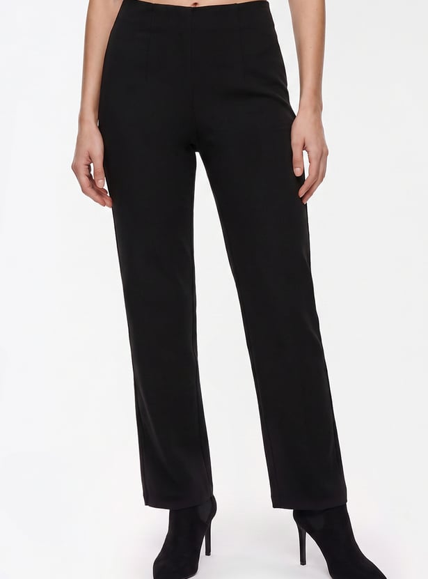 KRAUS Plain Straight Fit Trousers