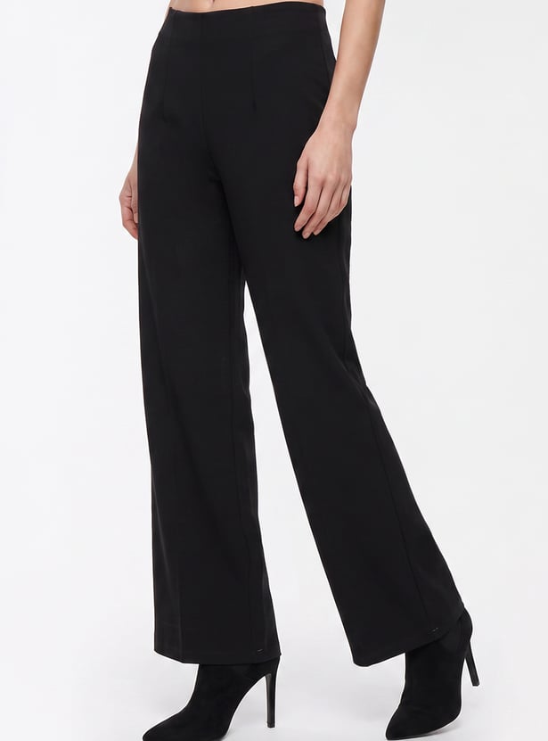 KRAUS Plain Straight Fit Trousers