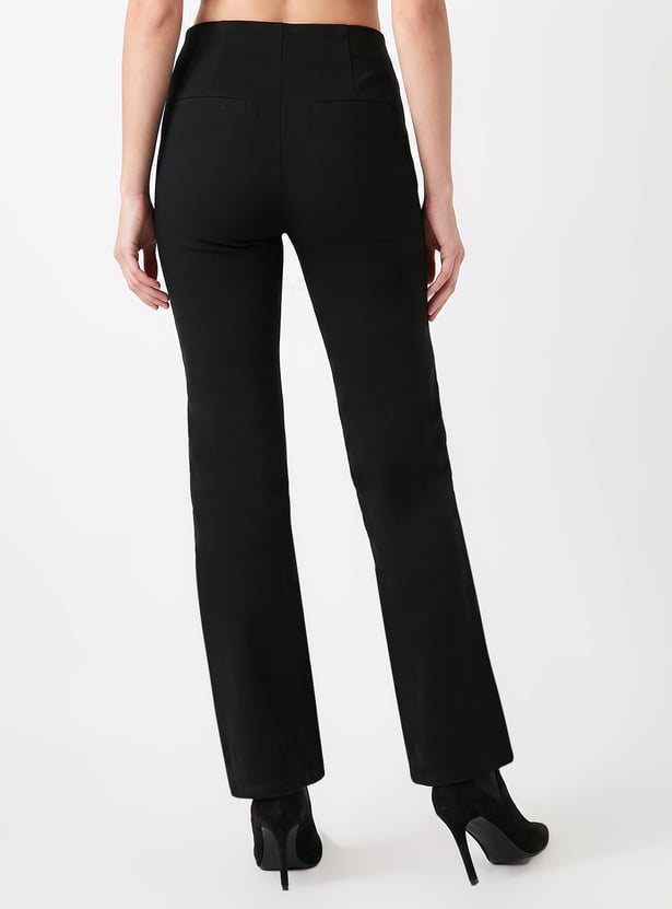 KRAUS Plain Straight Fit Trousers