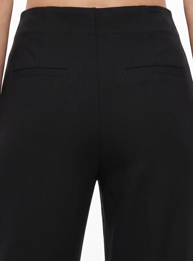 KRAUS Plain Straight Fit Trousers
