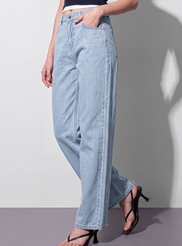 GINGER Embellished Comfort Fit Jeans