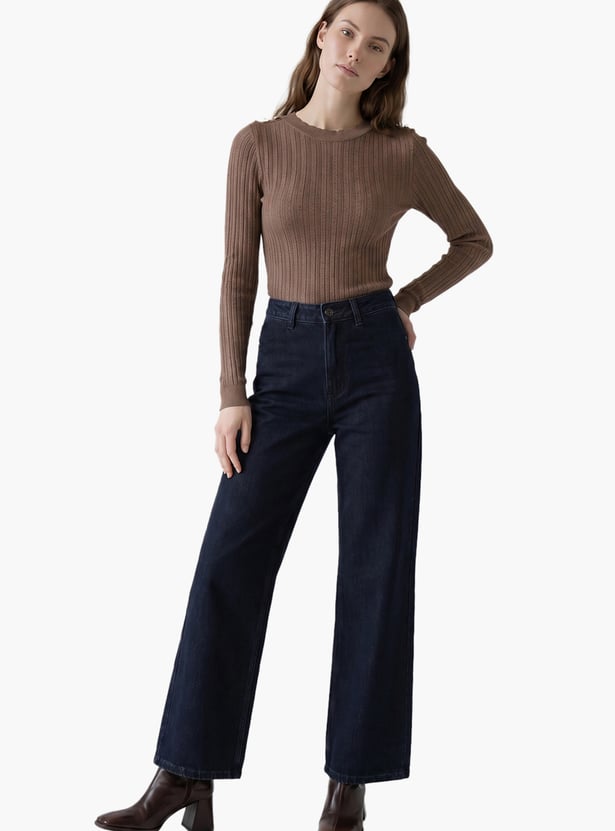 VERO MODA Solid Flared Jeans