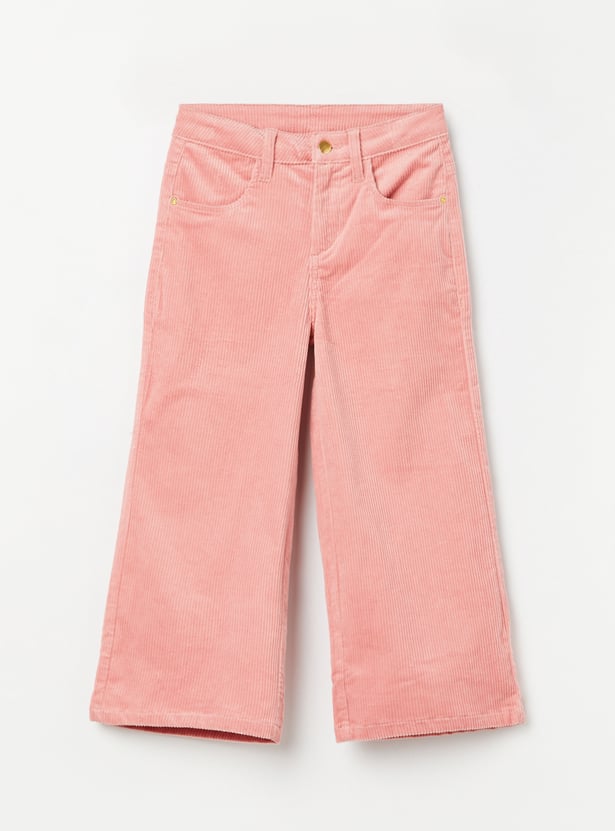 FAME FOREVER Girls Wide-Leg Courduroy Jeans