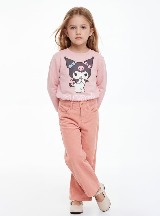 FAME FOREVER Girls Wide-Leg Courduroy Jeans