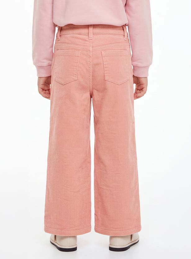 FAME FOREVER Girls Wide-Leg Courduroy Jeans