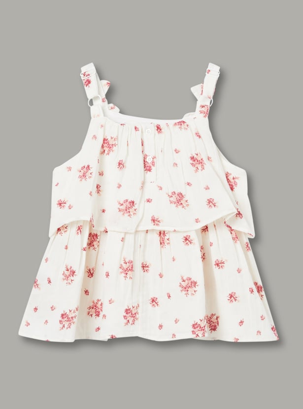 FAME FOREVER Girls Floral Print Top