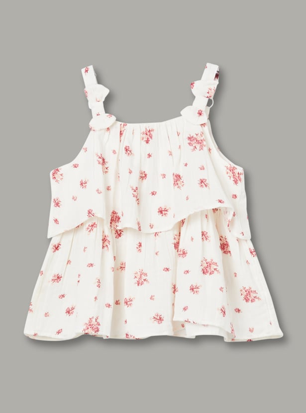 FAME FOREVER Girls Floral Print Top