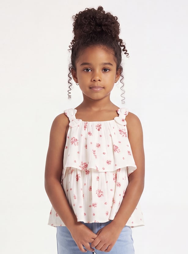 FAME FOREVER Girls Floral Print Top