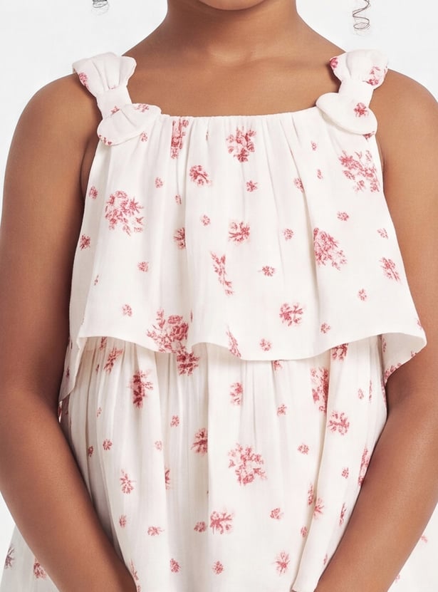 FAME FOREVER Girls Floral Print Top