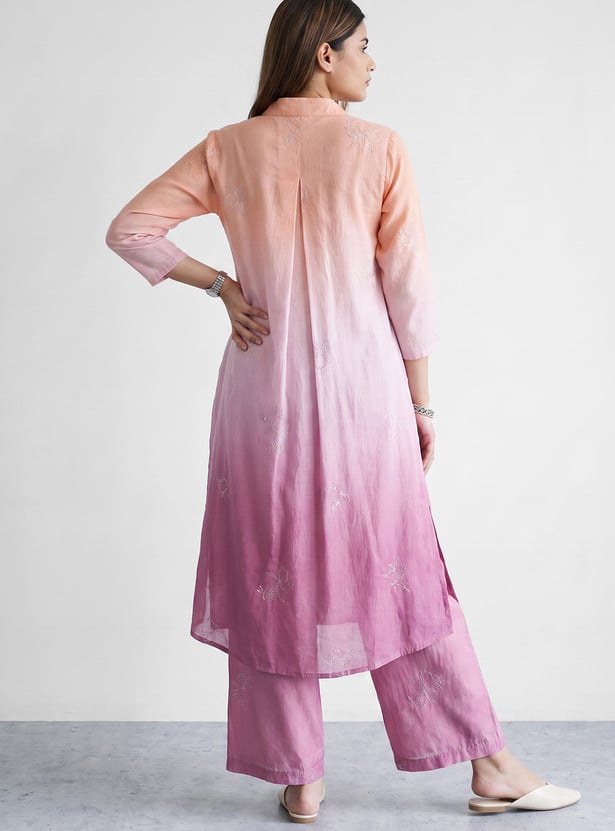 MELANGE Embroidered Straight Kurta Set
