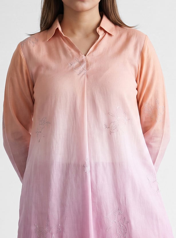 MELANGE Embroidered Straight Kurta Set