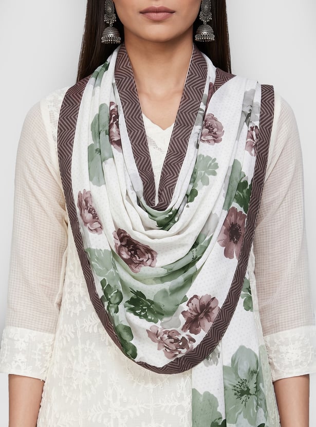 MELANGE Floral Print Dupatta