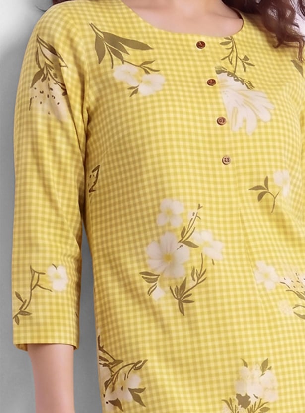 MELANGE Floral Print Straight Kurta Set
