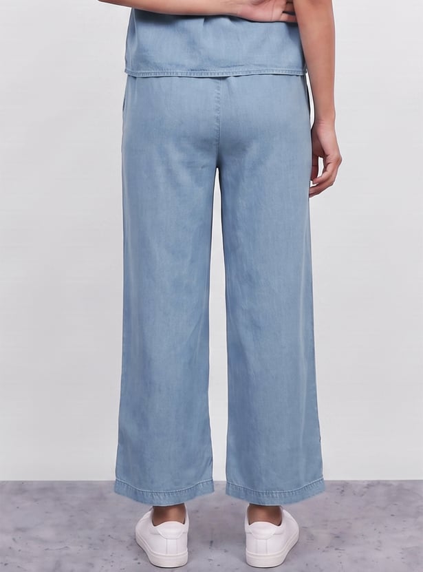 COLOUR ME BY MELANGE Embroidered Straight Pants