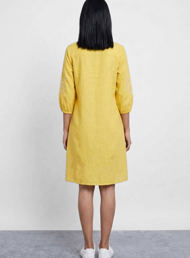 COLOUR ME Schiffli Shirt Dress