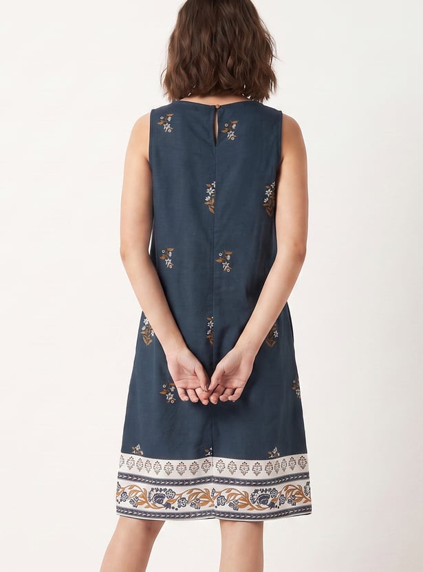 COLOUR ME Ethnic Motif A-line Dress