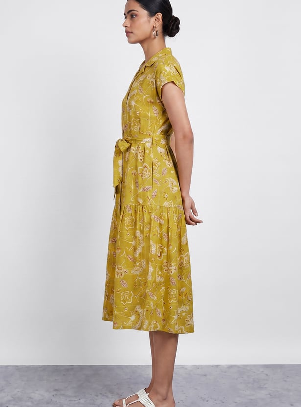 COLOUR ME Floral Print Midi Dress