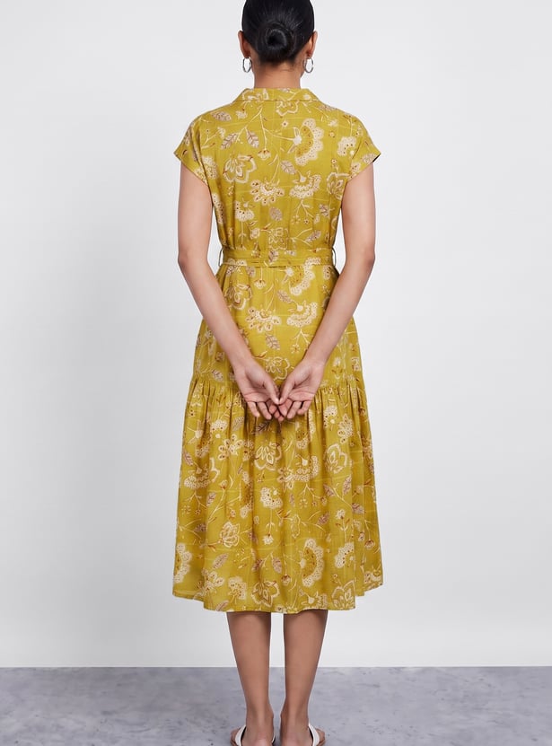 COLOUR ME Floral Print Midi Dress
