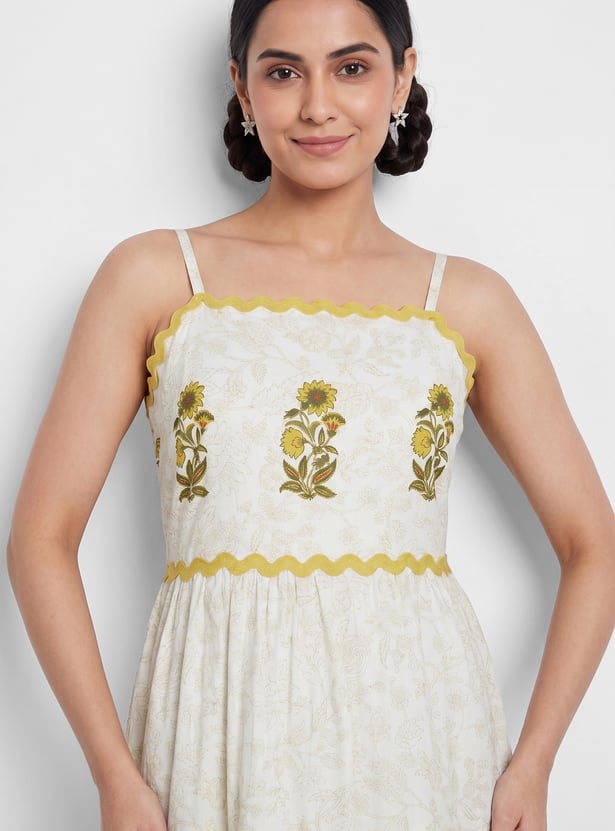 COLOUR ME Floral Print Tiered Dress