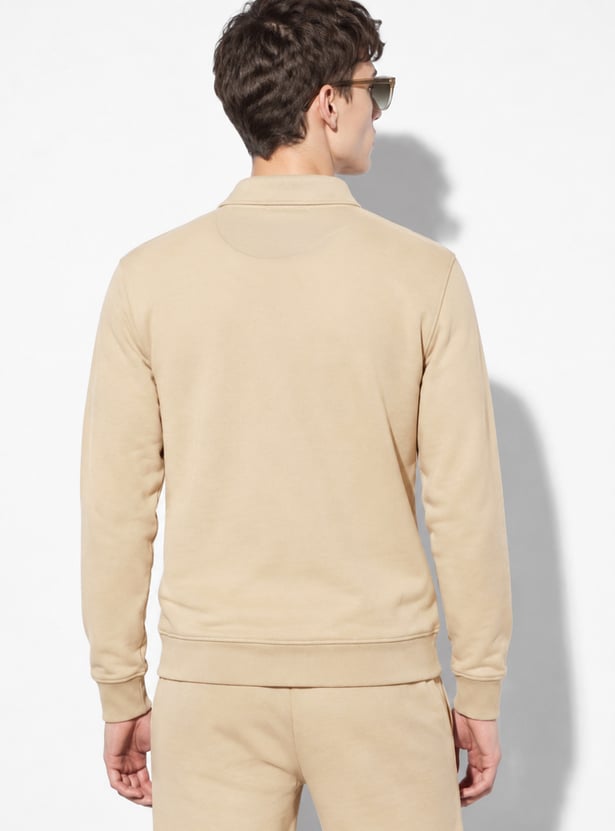 FAME FOREVER Solid Polo Sweatshirt