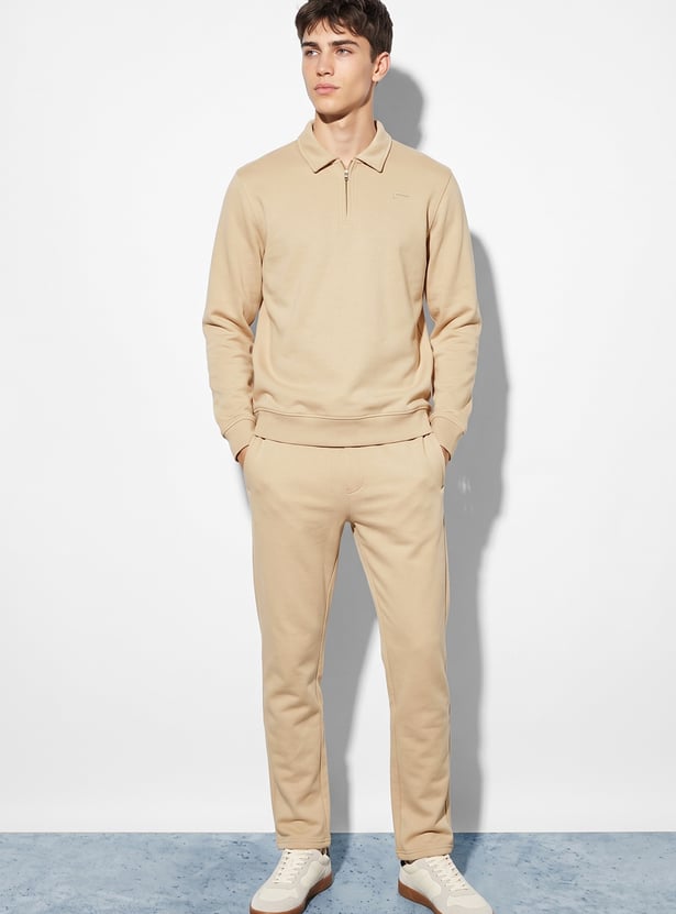 FAME FOREVER Solid Polo Sweatshirt