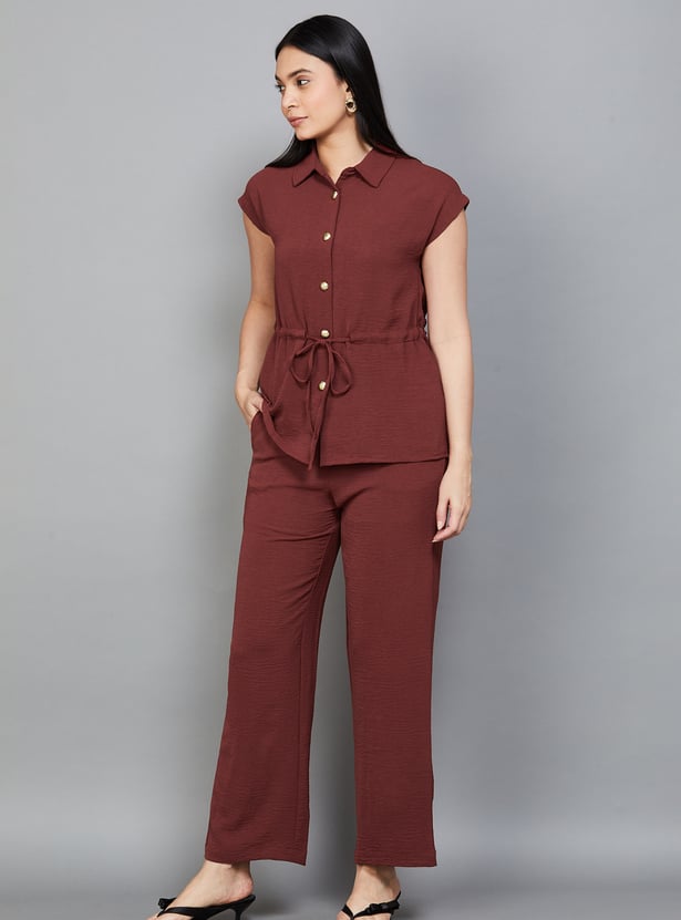 AND Solid Buttoned Co-Ord Set
