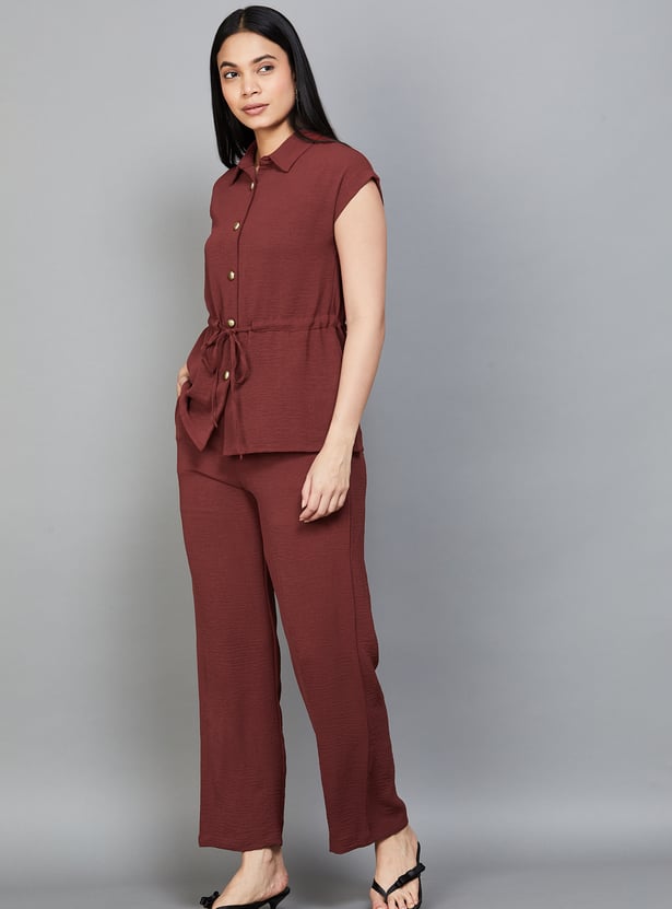AND Solid Buttoned Co-Ord Set