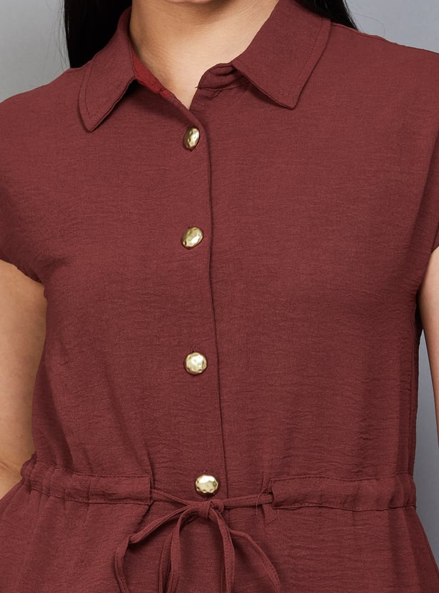 AND Solid Buttoned Co-Ord Set