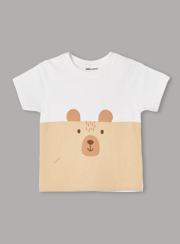 FAME FOREVER Boys Bear Graphic Print T-shirt