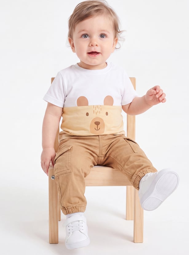 FAME FOREVER Boys Bear Graphic Print T-shirt