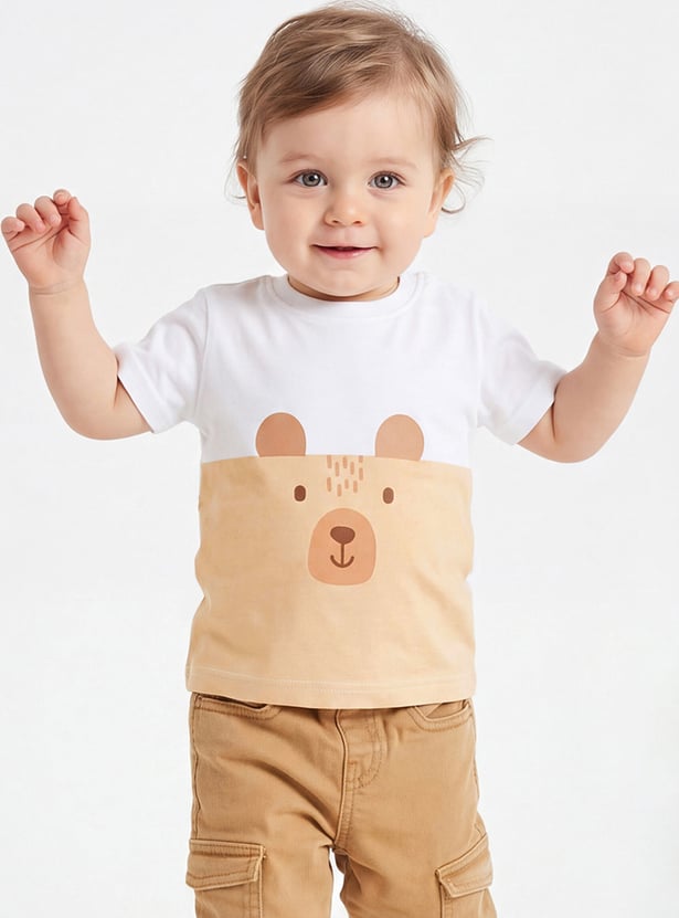 FAME FOREVER Boys Bear Graphic Print T-shirt