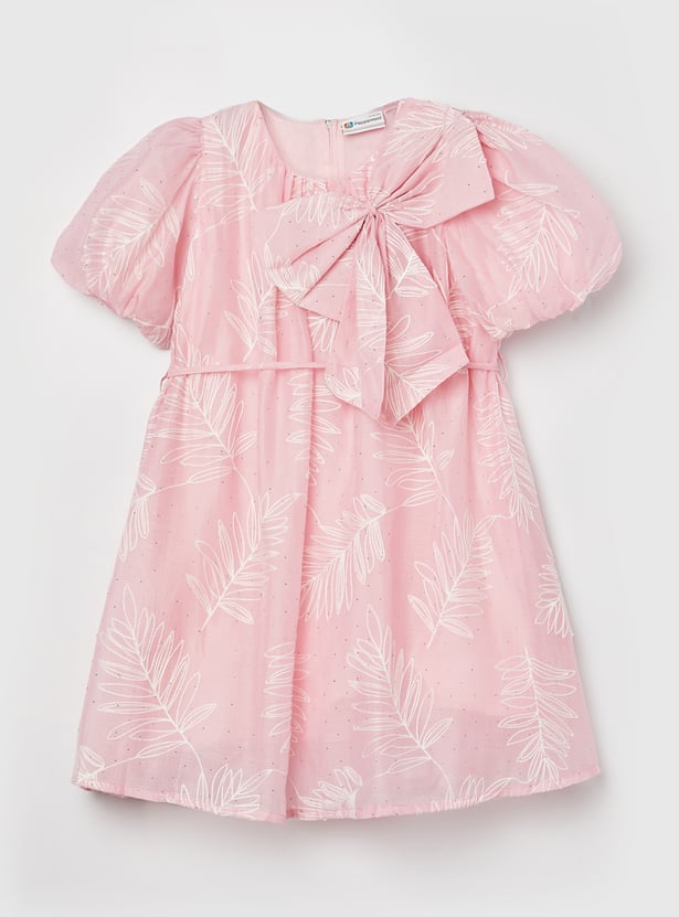 PEPPERMINT Girls Embroidered Fit & Flare Dress