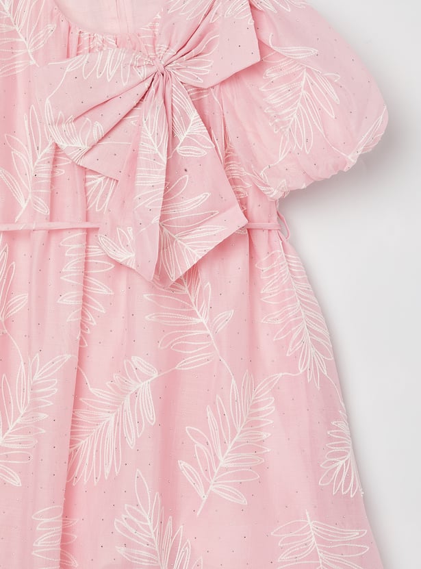 PEPPERMINT Girls Embroidered Fit & Flare Dress