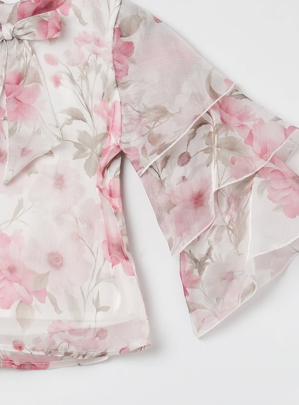 PEPPERMINT Girls Printed Top and Skirt Set