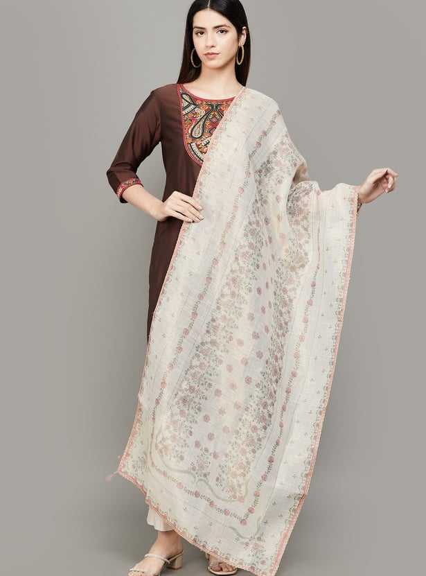 SPAN Floral Print Dupatta
