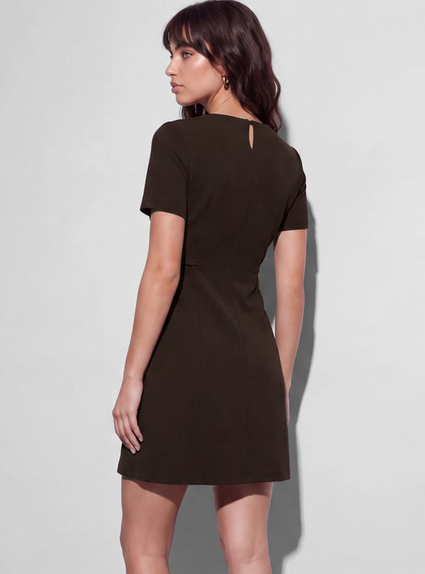 CODE CLASSIC Solid Mini Dress