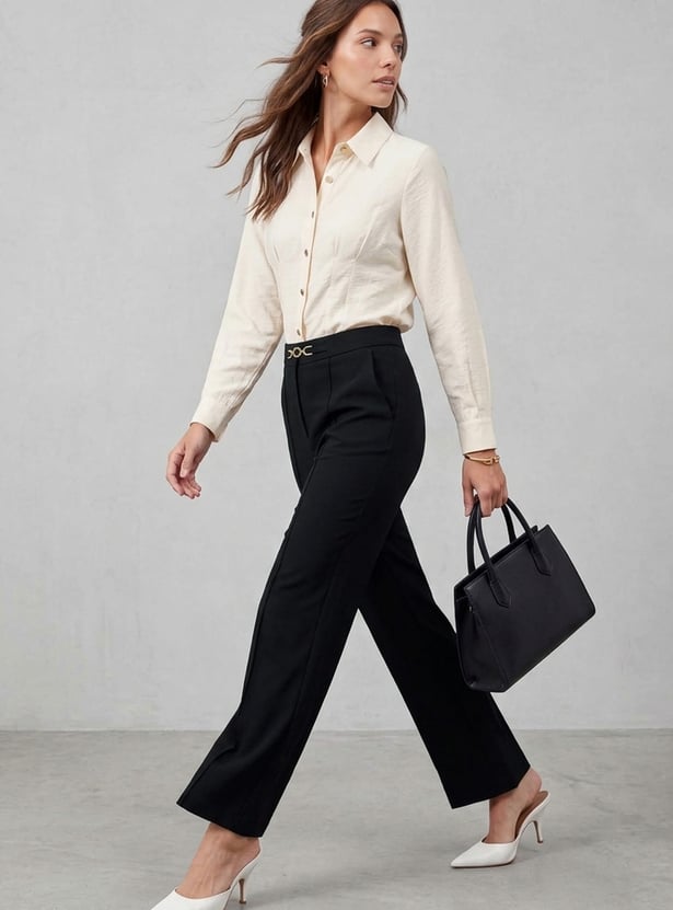 CODE CLASSIC Flat Front Trousers