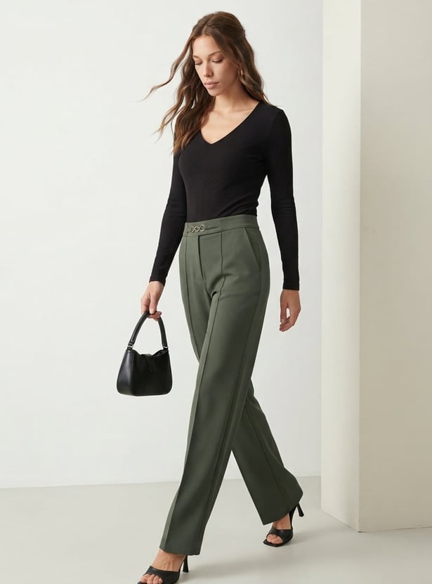 CODE CLASSIC Flat Front Trousers