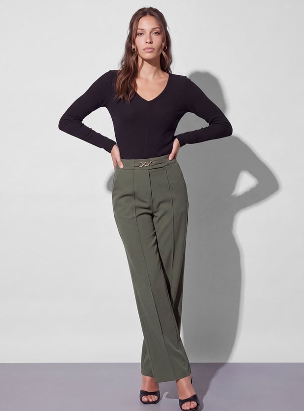 CODE CLASSIC Flat Front Trousers