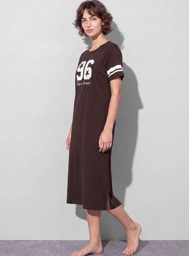 GINGER Numeric Printed Night Dress