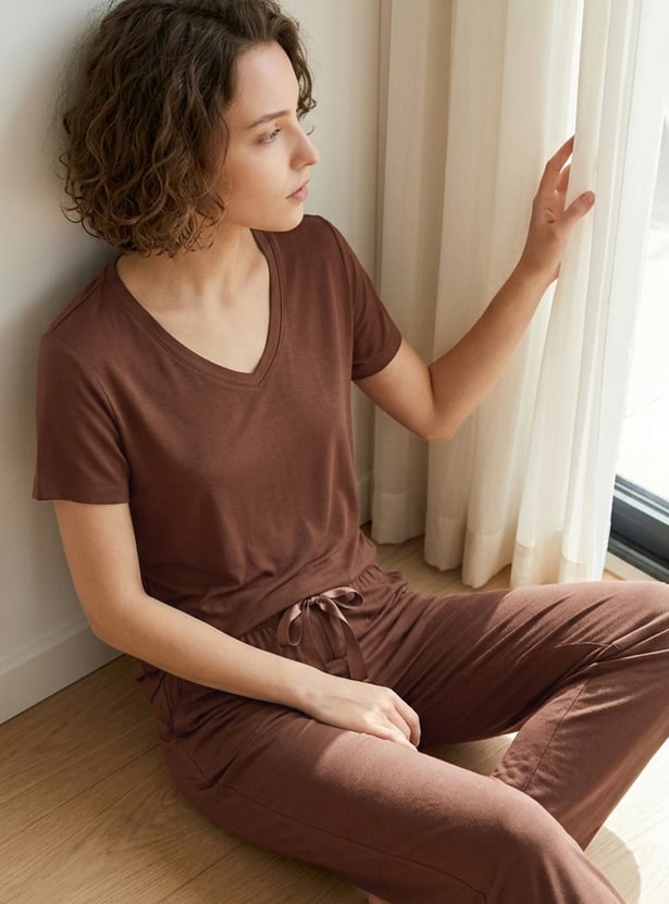 GINGER V-Neck Lounge T-shirt