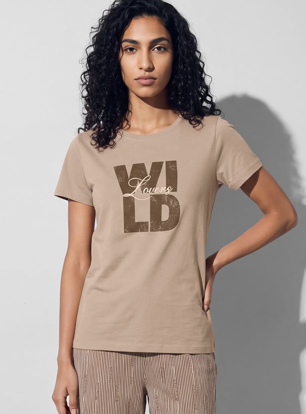 GINGER Typography Print Lounge T-shirt