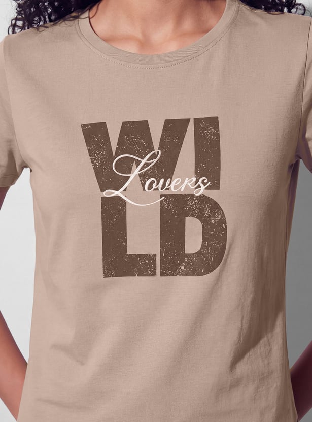 GINGER Typography Print Lounge T-shirt