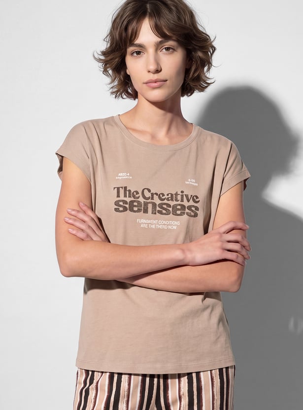GINGER Typography Print Lounge T-shirt