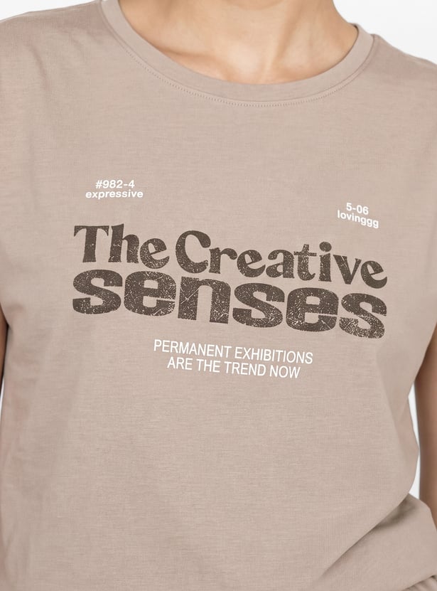 GINGER Typography Print Lounge T-shirt